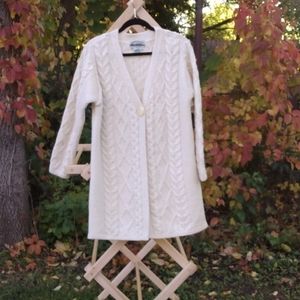 100% Irish Merino Wool Cardigan Women's L A81022